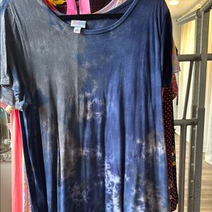 Blue Tie-Dye Women's Top